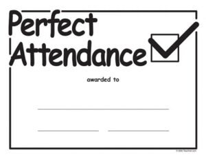 100 Percent Attendance Award